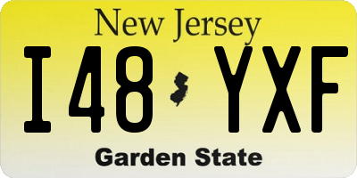 NJ license plate I48YXF