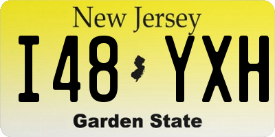 NJ license plate I48YXH