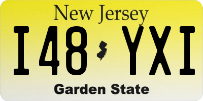 NJ license plate I48YXI