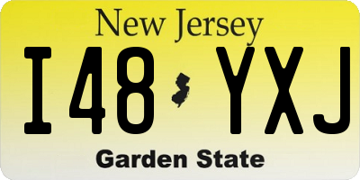 NJ license plate I48YXJ