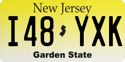 NJ license plate I48YXK