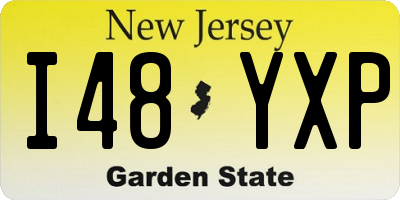 NJ license plate I48YXP