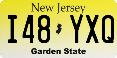 NJ license plate I48YXQ