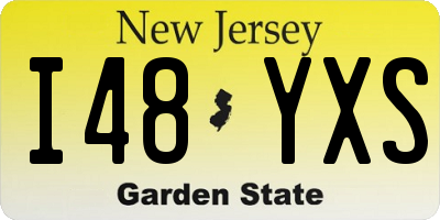 NJ license plate I48YXS