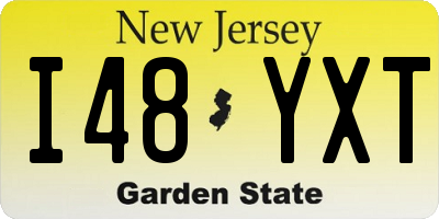 NJ license plate I48YXT