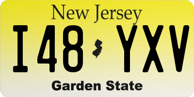 NJ license plate I48YXV