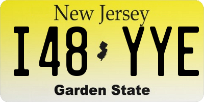 NJ license plate I48YYE