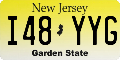 NJ license plate I48YYG