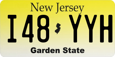 NJ license plate I48YYH