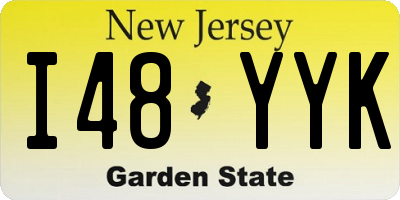 NJ license plate I48YYK