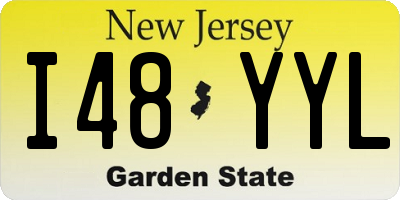 NJ license plate I48YYL