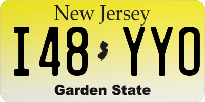 NJ license plate I48YYO