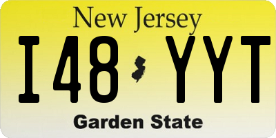 NJ license plate I48YYT