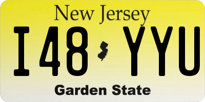 NJ license plate I48YYU