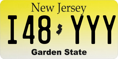 NJ license plate I48YYY