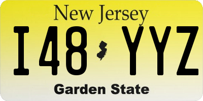 NJ license plate I48YYZ