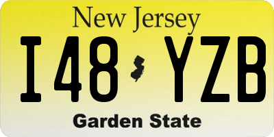 NJ license plate I48YZB