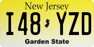 NJ license plate I48YZD