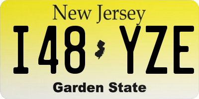 NJ license plate I48YZE
