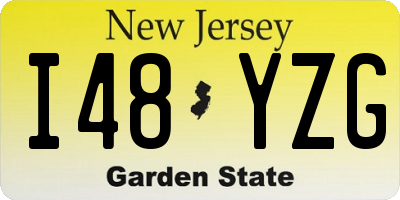 NJ license plate I48YZG
