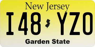 NJ license plate I48YZO