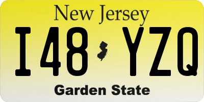 NJ license plate I48YZQ