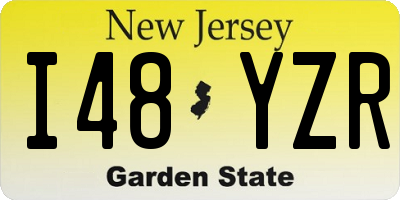 NJ license plate I48YZR