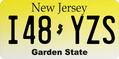 NJ license plate I48YZS