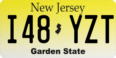 NJ license plate I48YZT