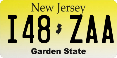 NJ license plate I48ZAA