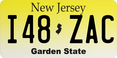 NJ license plate I48ZAC