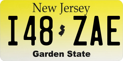 NJ license plate I48ZAE