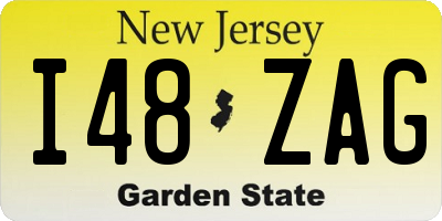 NJ license plate I48ZAG