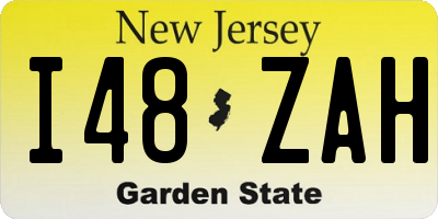 NJ license plate I48ZAH
