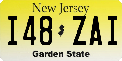 NJ license plate I48ZAI