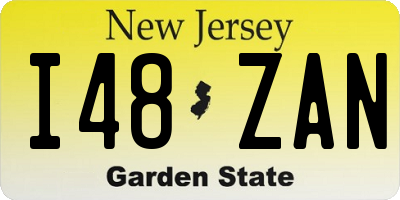 NJ license plate I48ZAN