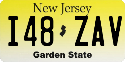 NJ license plate I48ZAV