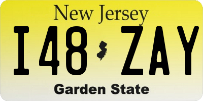 NJ license plate I48ZAY