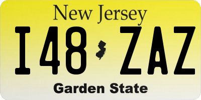 NJ license plate I48ZAZ