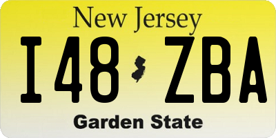 NJ license plate I48ZBA