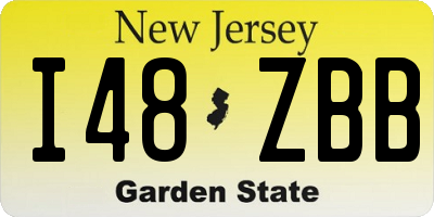 NJ license plate I48ZBB