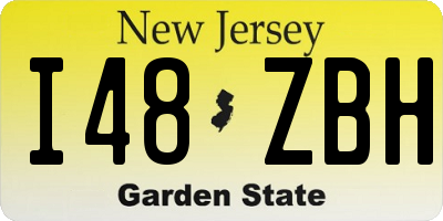 NJ license plate I48ZBH