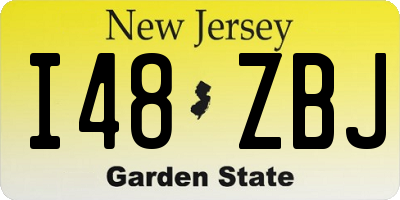 NJ license plate I48ZBJ