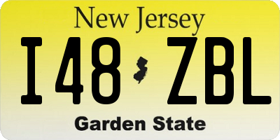 NJ license plate I48ZBL
