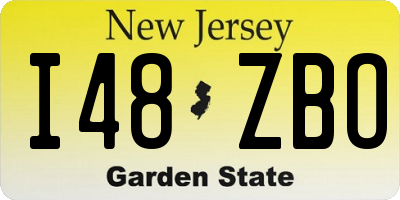 NJ license plate I48ZBO