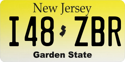 NJ license plate I48ZBR