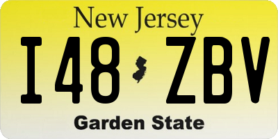 NJ license plate I48ZBV