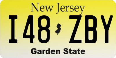 NJ license plate I48ZBY