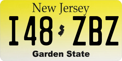 NJ license plate I48ZBZ