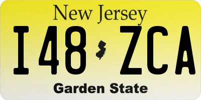 NJ license plate I48ZCA